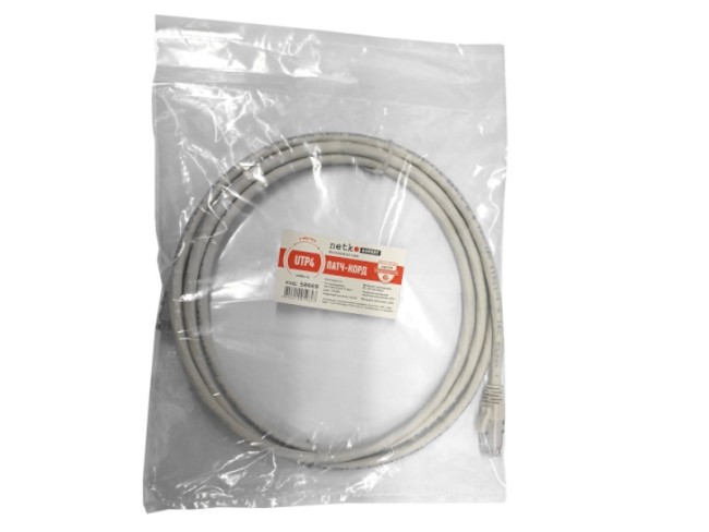 Патч-корд UTP4 cat.6a, литой коннектор, серый, LSZH, NETKO Expert CKC Патч-корд UTP4 cat.6a, литой коннектор, серый, LSZH, NETKO Expert CKC