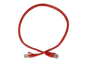 Патч-корд UTP4 cat 5e, ВС, LSZH, красный, литой коннектор NETKO Optima 10 шт