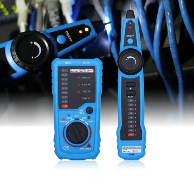 Трассоискатель кабельный BSIDE FWT11, искатель проводки, телефонных и компьютерных кабелей, с разъемами RJ11 и RJ45