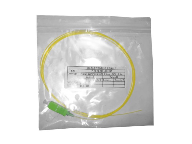 Пигтейл SC/APC SM 0.9мм 9/125, LSZH Пигтейл SC/APC SM 0.9мм 9/125, LSZH