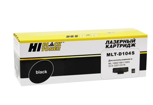 Картридж Hi-Black (HB-MLT-D104S) для Samsung ML-1660/1665/1860/SCX-3200/3205/3207, 1,5K Картридж Hi-Black (HB-MLT-D104S) для Samsung ML-1660/1665/1860/SCX-3200/3205/3207, 1,5K