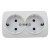 Розетка накладная двойная с заземлением, 16A, пластик, IP20, цвет белый NETKO Optima Electric Розетка накладная двойная с заземлением, 16A, пластик, IP20, цвет белый NETKO Optima Electric