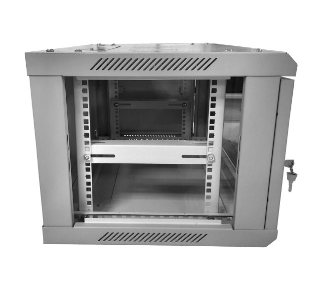 Шкаф настенный 6U серия WMA (Wall Maestro) (600х450х370), разборный, передняя стеклянная дверь, серый Netko А Шкаф настенный 6U серия WMA (Wall Maestro) (600х450х370), разборный, передняя стеклянная дверь, серый Netko А