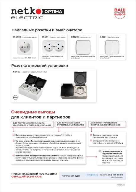 Розетка накладная двойная с заземлением, 16A, пластик, IP20, цвет белый NETKO Optima Electric 5 шт Розетка накладная двойная с заземлением, 16A, пластик, IP20, цвет белый NETKO Optima Electric 5 шт