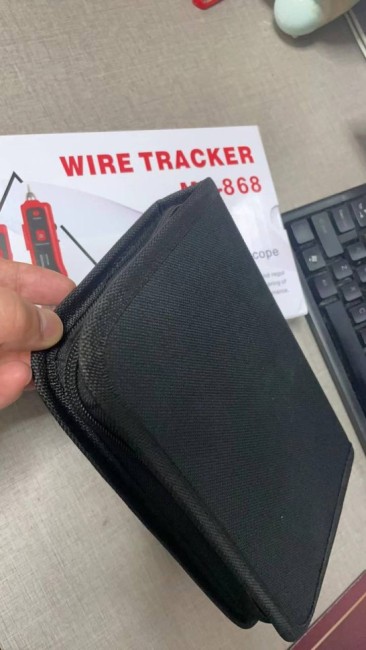 Трассоискатель кабельный MJ-868 (NF806R) с LAN-тестером, тональный генератор с разъемами крокодил, чехол, батарейки, желтый