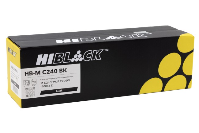 Картридж Hi-Black (HB-M C240 BK) для Ricoh MC240FW/PC200W, Восстановленный, Bk, 4,5K