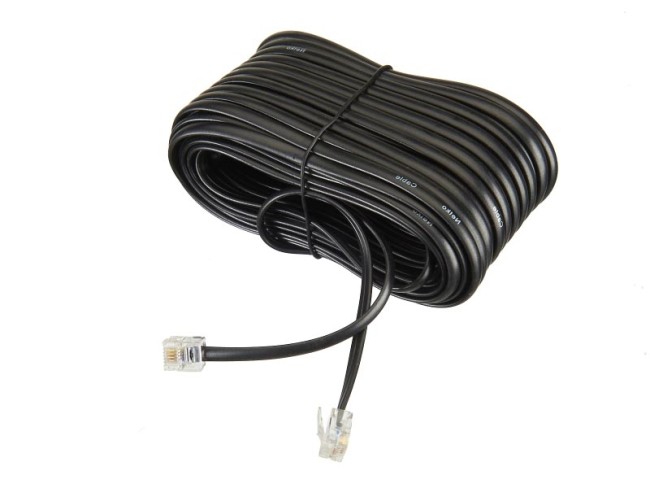 Удлинитель телефонный (6р4с) 20 метров / черный, блистер, Netko 20шт Удлинитель телефонный (6р4с) 20 метров / черный, блистер, Netko 20шт