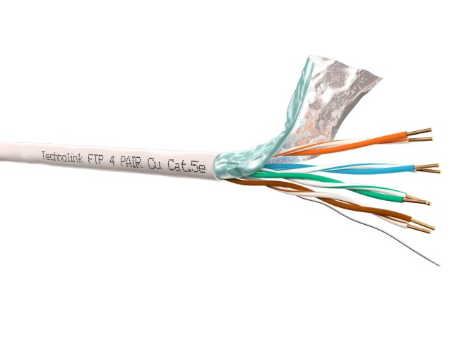 Кабель Technolink FTP4 cat.5е, одножильный, экранированный, Cu 200м Кабель Technolink FTP4 cat.5е, одножильный, экранированный, Cu 200м