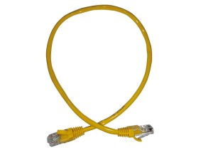 Патч-корд UTP4 cat 5e, ВС, LSZH, желтый, литой коннектор NETKO Optima 10 шт