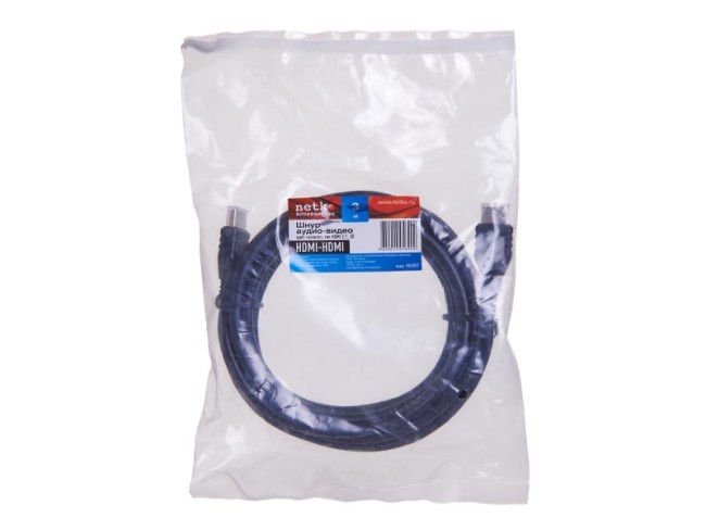 Шнур аудио-видео HDMI-HDMI 2.1 цвет: золото (3,0м), NETKO Optima