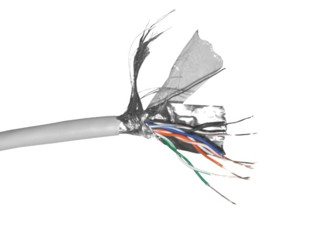 Кабель SFTP4 cat.5е, одножильный, экранированный + оплетка, Cu, NETKO Optima 20м Кабель SFTP4 cat.5е, одножильный, экранированный + оплетка, Cu, NETKO Optima 20м