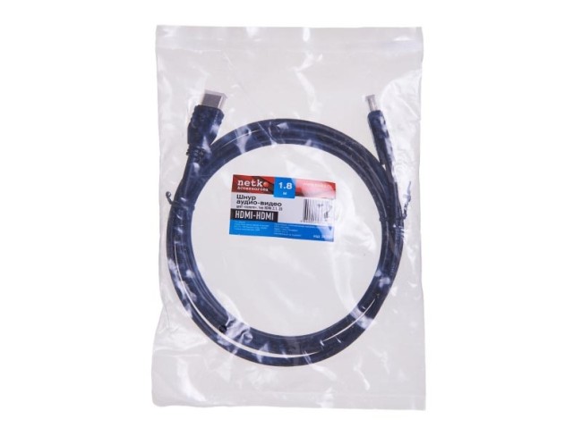 Шнур аудио-видео HDMI-HDMI 2.1 цвет: золото (1,8м), NETKO Optima