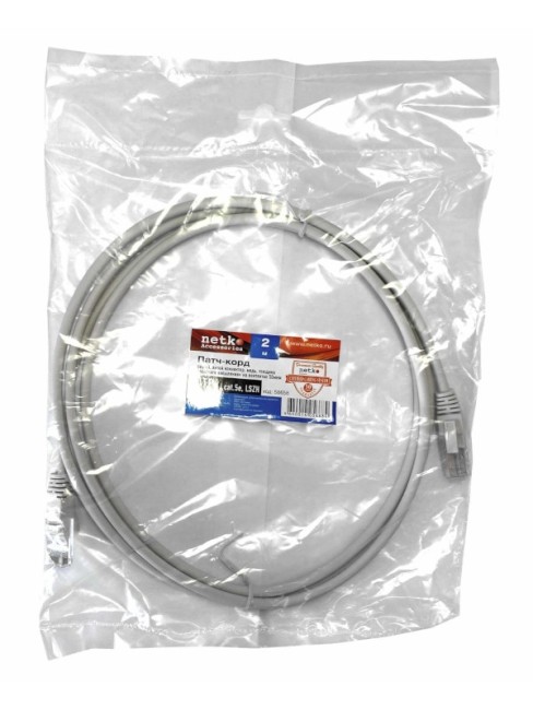 Патч-корд UTP4 cat.5e, литой коннектор, серый, LSZH, NETKO Expert CKC Патч-корд UTP4 cat.5e, литой коннектор, серый, LSZH, NETKO Expert CKC