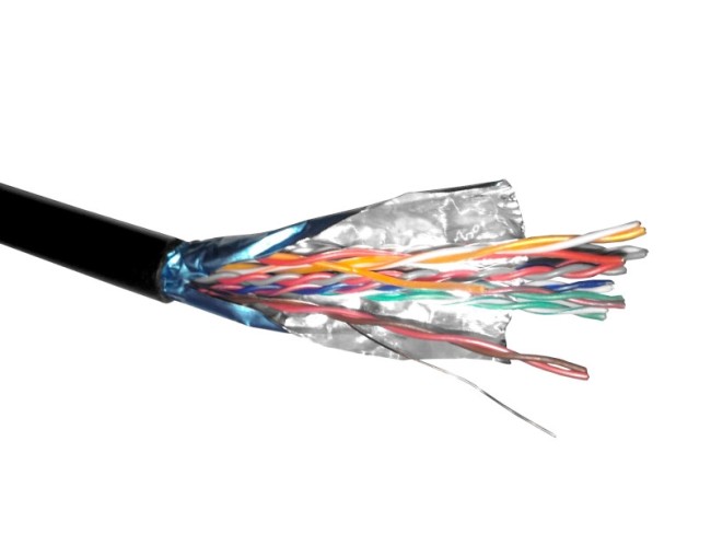 Кабель FTP10 cat.5e, , 24 AWG, для наружных работ, черный 2м Кабель FTP10 cat.5e, , 24 AWG, для наружных работ, черный 2м