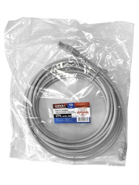 Патч-корд UTP4 cat.5e, литой коннектор, серый, LSZH, NETKO Expert CKC Патч-корд UTP4 cat.5e, литой коннектор, серый, LSZH, NETKO Expert CKC