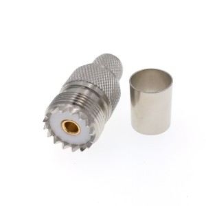 ВЧ-разъём UHF(female) SO239 обжимной под кабель 8D-FB комплект 20 шт