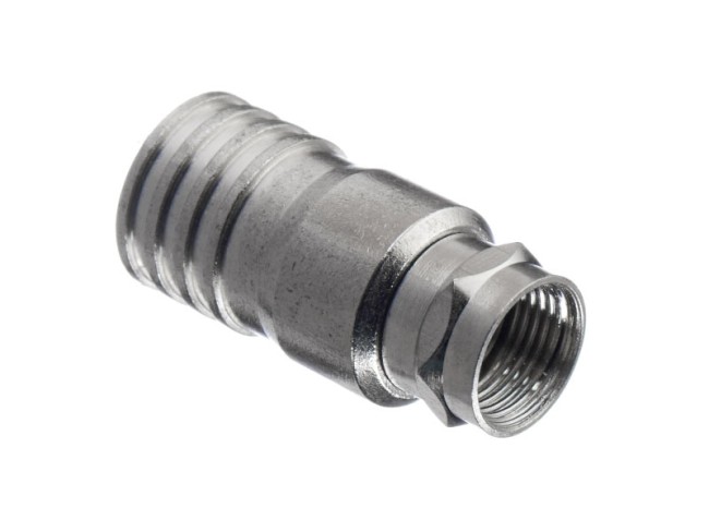 Штекер F (гайка) на RG-11 (медь), без пина, обжимной/50 шт, Netko 10 шт