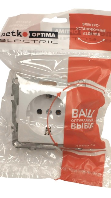 Розетка в рамку с заземлением, 16А, пластик, IP20, цвет белый NETKO Optima Electric Розетка в рамку с заземлением, 16А, пластик, IP20, цвет белый NETKO Optima Electric