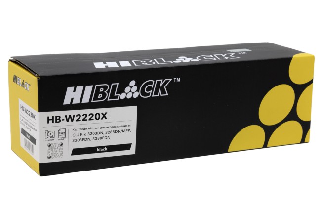 Картридж Hi-Black (HB-W2220X) для HP CLJ Pro 3203DN/3288DN/MFP 3303FDN/3388FDN, Bk, 3,5K Картридж Hi-Black (HB-W2220X) для HP CLJ Pro 3203DN/3288DN/MFP 3303FDN/3388FDN, Bk, 3,5K