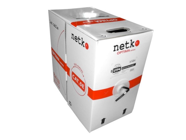 Кабель UTP4 cat.5e, одножильный, CCA, для наружных работ, черный NETKO Optima Gold 50м Кабель UTP4 cat.5e, одножильный, CCA, для наружных работ, черный NETKO Optima Gold 50м