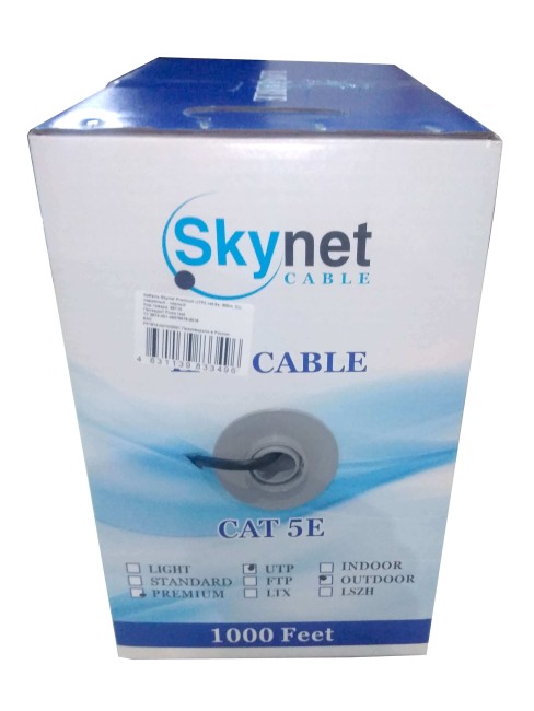Кабель Skynet Premium UTP2 cat.5е, одножильный, Cu, для наружных работ, черный 305м Кабель Skynet Premium UTP2 cat.5е, одножильный, Cu, для наружных работ, черный 305м