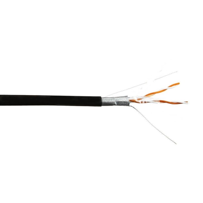 Кабель Skynet Premium FTP2 cat.5е, одножильный, Cu, для наружных работ, черный 305м