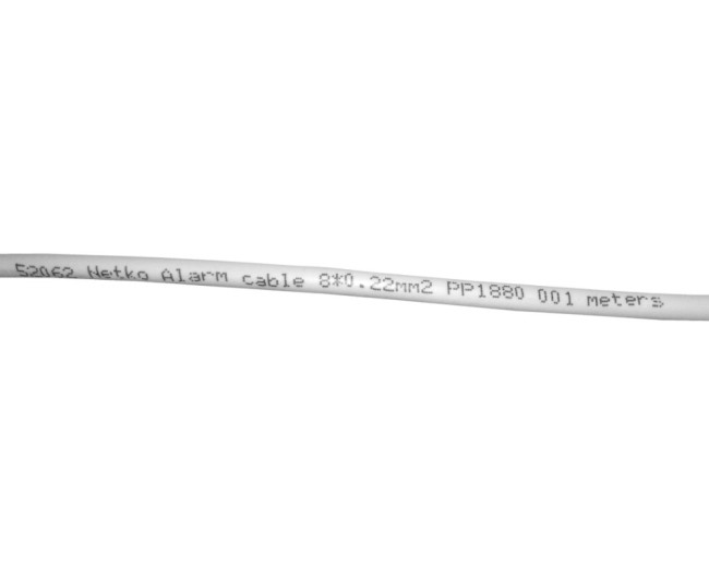 Кабель сигнальный, неэкранированный 8*0.22мм2 (7*0.2мм) 5м, алюминий, пластиковая катушка, белый NETKO Optima Кабель сигнальный, неэкранированный 8*0.22мм2 (7*0.2мм) 5м, алюминий, пластиковая катушка, белый NETKO Optima