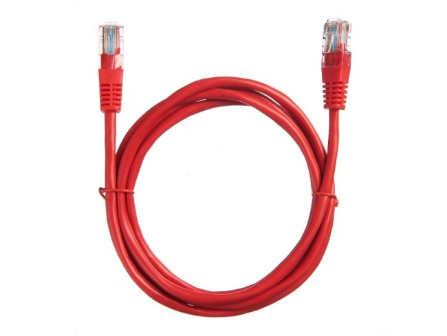 Патч-корд Technolink UTP4 cat 5e, ВС, LSZH, красный, литой коннектор Патч-корд Technolink UTP4 cat 5e, ВС, LSZH, красный, литой коннектор