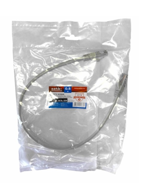Патч-корд UTP4 cat.5e, литой коннектор, серый, LSZH, NETKO Expert CKC Патч-корд UTP4 cat.5e, литой коннектор, серый, LSZH, NETKO Expert CKC