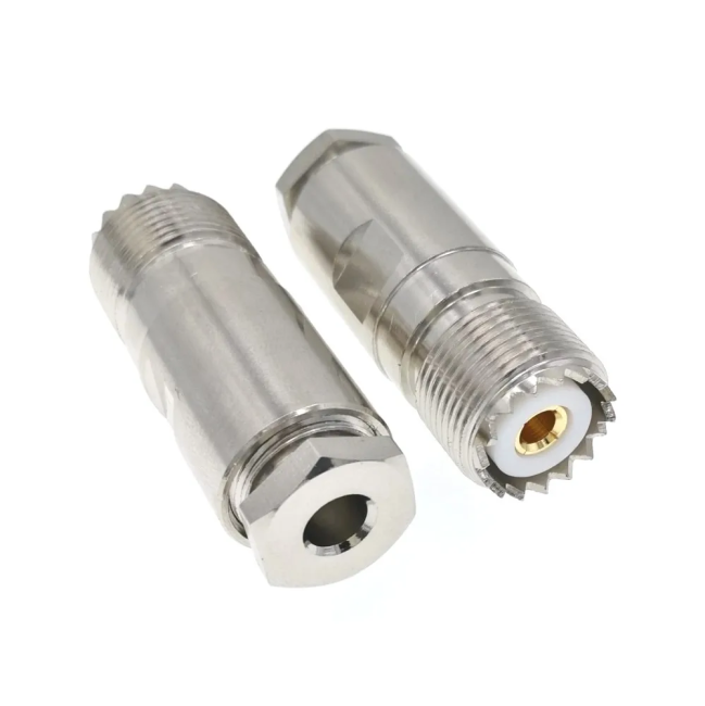 ВЧ-разъём UHF(female) SO239 прижимной под кабель RG-58