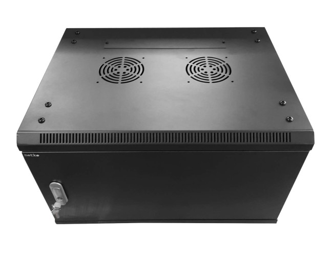 Шкаф настенный 6U серия WMA (Wall Maestro) (600х450х370), разборный, передняя металлическая дверь, черный Netko А Шкаф настенный 6U серия WMA (Wall Maestro) (600х450х370), разборный, передняя металлическая дверь, черный Netko А