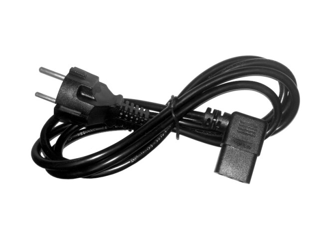 Кабель питания (евровилка - штекер IEC С13 угловой правый) штекер угловой правый, 3*0,5мм2, 1,8 м, черный, NETKO Optima Кабель питания (евровилка - штекер IEC С13 угловой правый) штекер угловой правый, 3*0,5мм2, 1,8 м, черный, NETKO Optima