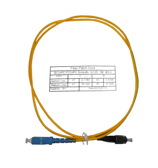 Патч-корд оптический переходной SC-FC/UPC SM Simplex 3.0мм 9/125, Патч-корд оптический переходной SC-FC/UPC SM Simplex 3.0мм 9/125,