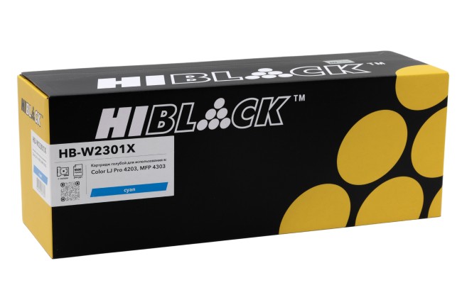 Картридж Hi-Black (HB-W2301X) для HP Color LaserJet Pro 4203/MFP 4303, C, 5,5K Картридж Hi-Black (HB-W2301X) для HP Color LaserJet Pro 4203/MFP 4303, C, 5,5K