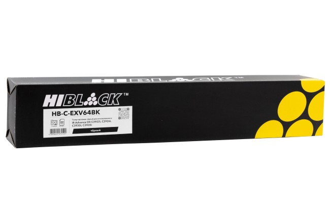Тонер-картридж Hi-Black (HB-C-EXV64BK) для Canon iR Advance DX C3922i/C3926i/C3930i/C3935i, Bk, 38K Тонер-картридж Hi-Black (HB-C-EXV64BK) для Canon iR Advance DX C3922i/C3926i/C3930i/C3935i, Bk, 38K