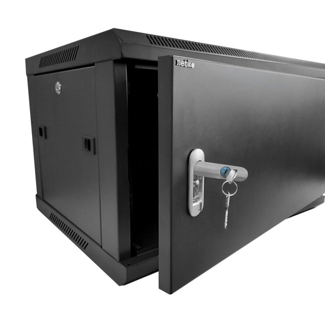 Шкаф настенный 4U серия WMA (Wall Maestro) (600х450х280), разборный, передняя дверь металл, черный Netko А Шкаф настенный 4U серия WMA (Wall Maestro) (600х450х280), разборный, передняя дверь металл, черный Netko А