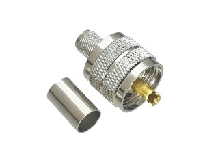 ВЧ-разъём UHF(male) PL259 обжимной под кабель 5D-FB комплект 10 шт