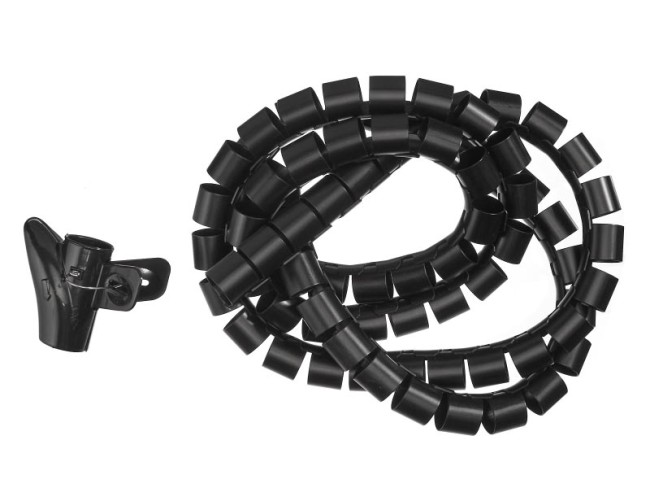 Органайзер для проводов с инструментом для укладки, ID-30mm, 2м, пластик, черный NETKO Optima Органайзер для проводов с инструментом для укладки, ID-30mm, 2м, пластик, черный NETKO Optima