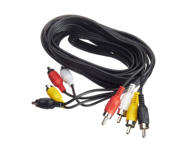 Шнур аудио-видео: 4RCA-4RCA ( длина 3 м, литой), NETKO Optima Шнур аудио-видео: 4RCA-4RCA ( длина 3 м, литой), NETKO Optima