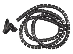Органайзер  для проводов с инструментом для укладки, ID-20mm, 2м, пластик, черный NETKO Optima