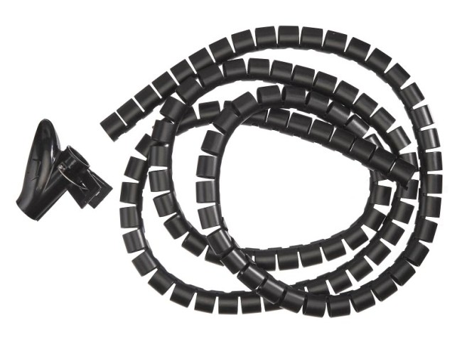 Органайзер для проводов с инструментом для укладки, ID-20mm, 2м, пластик, черный NETKO Optima Органайзер для проводов с инструментом для укладки, ID-20mm, 2м, пластик, черный NETKO Optima