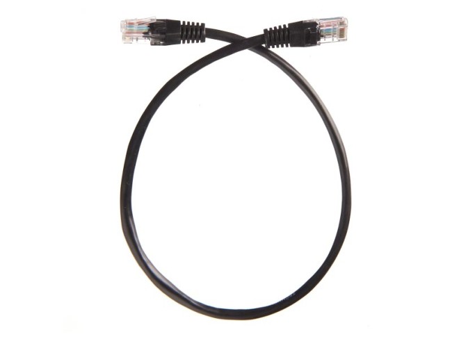 Патч-корд Technolink UTP4 cat 5e, ВС, LSZH, черный, литой коннектор 10 шт