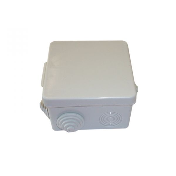 Коробка распаячная для открытой проводки 80*80*50мм (квадратная), 7 входов с гермовводами, IP54, серая 10 шт Коробка распаячная для открытой проводки 80*80*50мм (квадратная), 7 входов с гермовводами, IP54, серая 10 шт