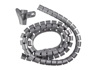 Органайзер  для проводов с инструментом для укладки, ID-30mm, 2м, пластик, серый NETKO Optima