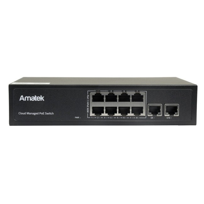 AN-SW10P8 - 10-портовый 100/1000 Мбит/с коммутатор с HiPoE до 120Вт с настройкой через облачный сервис