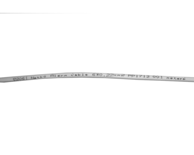 Кабель сигнальный, неэкранированный 6*0.22мм2 (7*0.2мм) 5м, луженый омедненный алюминий, пластиковая катушка, белый NETKO Optima Кабель сигнальный, неэкранированный 6*0.22мм2 (7*0.2мм) 5м, луженый омедненный алюминий, пластиковая катушка, белый NETKO Optima