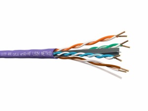 Кабель U/UTP4 cat.6, 4 пары 23 AWG BC, с крестовиной, нг(А)-HF LSZH - малодымный, не содержащий галогенов; фиолетовый; одножильный, FLUKE TEST, NETKO Expert СКС 5м