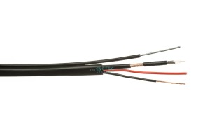 Кабель комбинированный КВК-П-2Э 2x0.75 мм2 75 Ом, outdoor, с тросом, 10 м