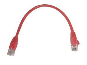 Патч-корд UTP4 cat 5e, ВС, LSZH, красный, литой коннектор NETKO Optima