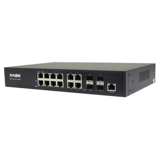 AN-SGM10P8M - 12-портовый гигабитный управляемый L2 коммутатор с HiPoE до 150Вт